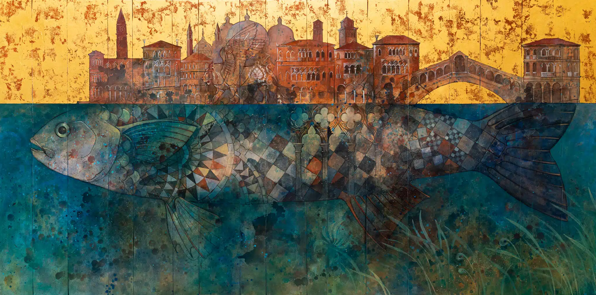 Retour de Venise, peinture de l'artiste peintre-sculpteur Augustin Frison-Roche